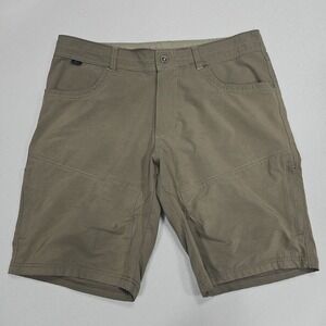 Kuhl Silencr Mens Size 36 Cargo Shorts Brown Khaki Gray Ripstop Stretch Hiking‎